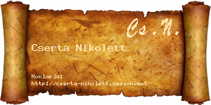 Cserta Nikolett névjegykártya