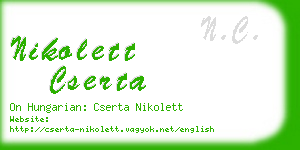 nikolett cserta business card